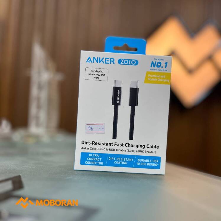 کابل شارژ انکر Anker Zolo USB-C to USB-C Cable Fast Charging 240W