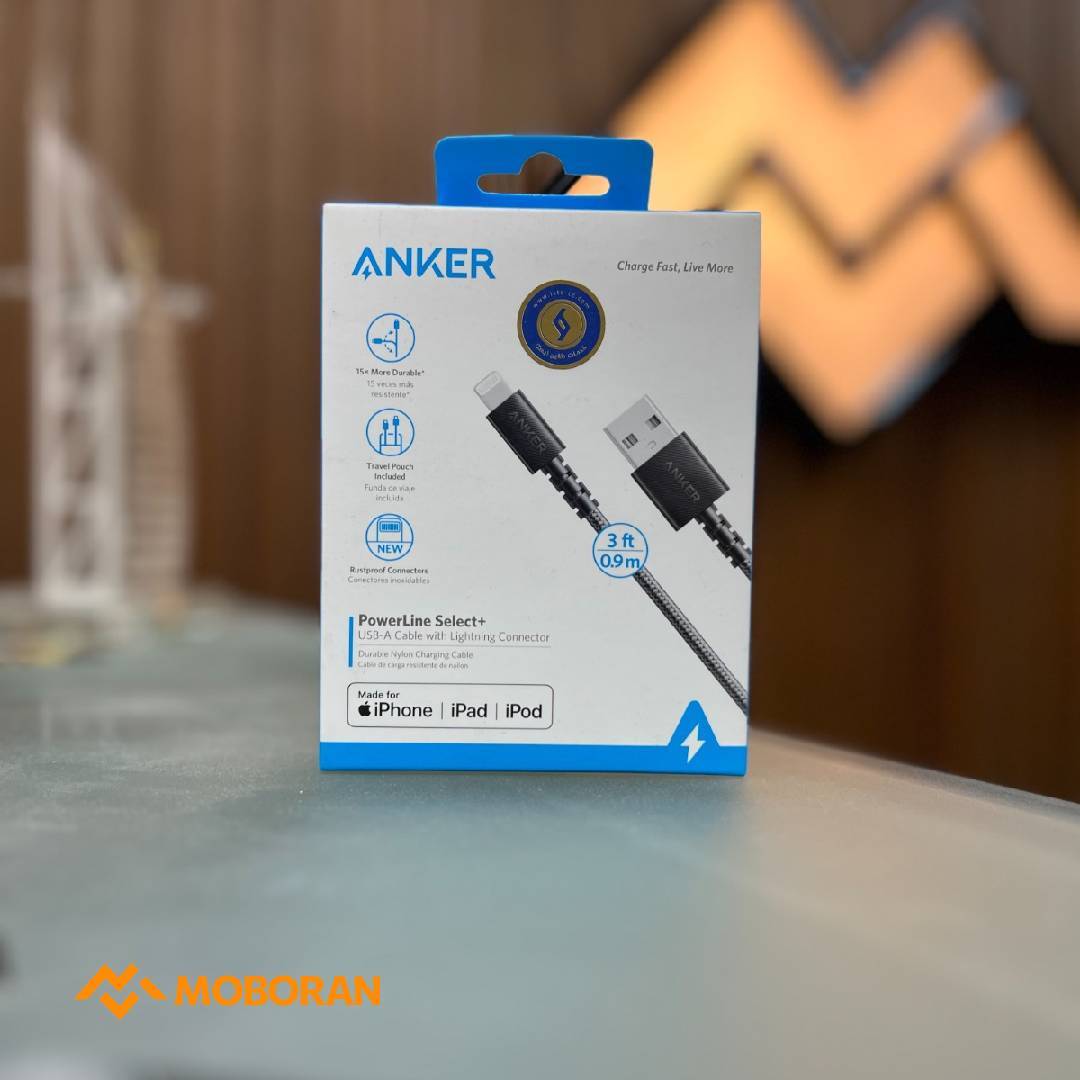  کابل تبدیل USB به لایتنینگ انکر مدل A8012 طول ۹۰ سانتی متر 