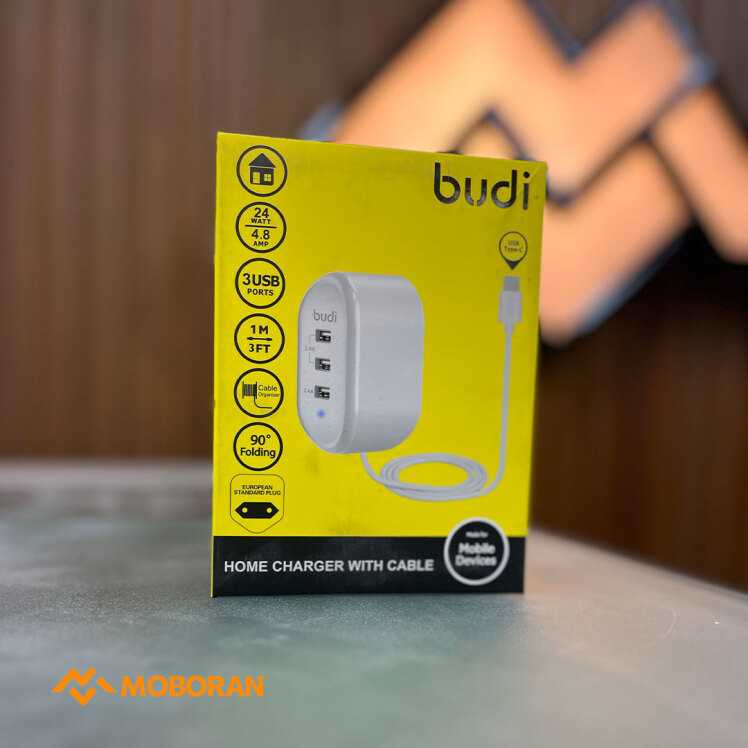 شارژر دیواری بودی با خروجی USB و USB-C و توان 18 وات