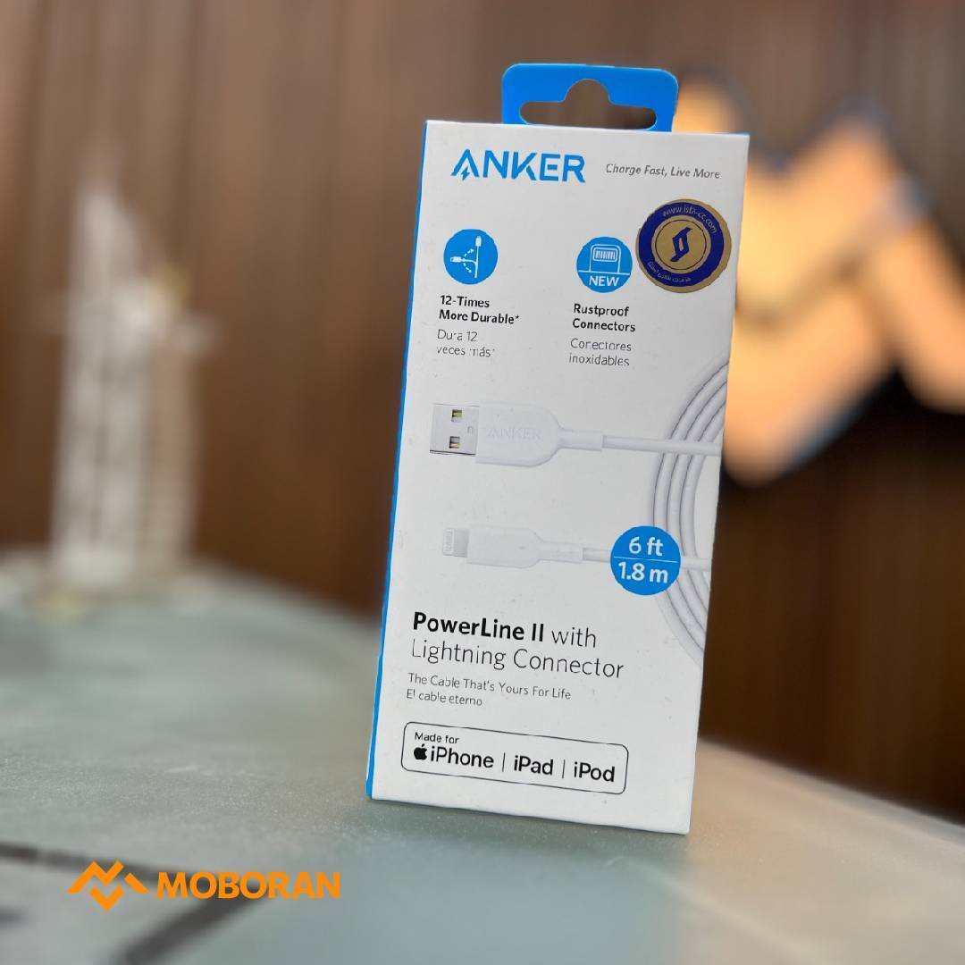  کابل آیفونی فست شارژ Anker PowerLine II A8433H12 1.8m سفید 